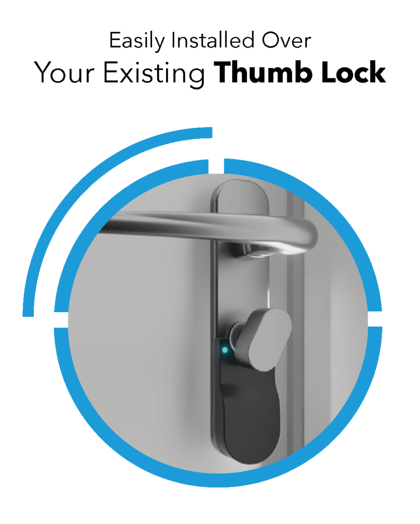 Door lock monitor installed on door by Locksure