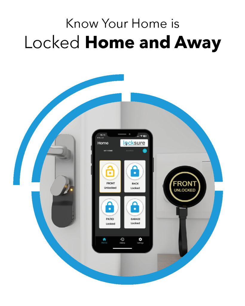Door lock monitor system with app and device by Locksure