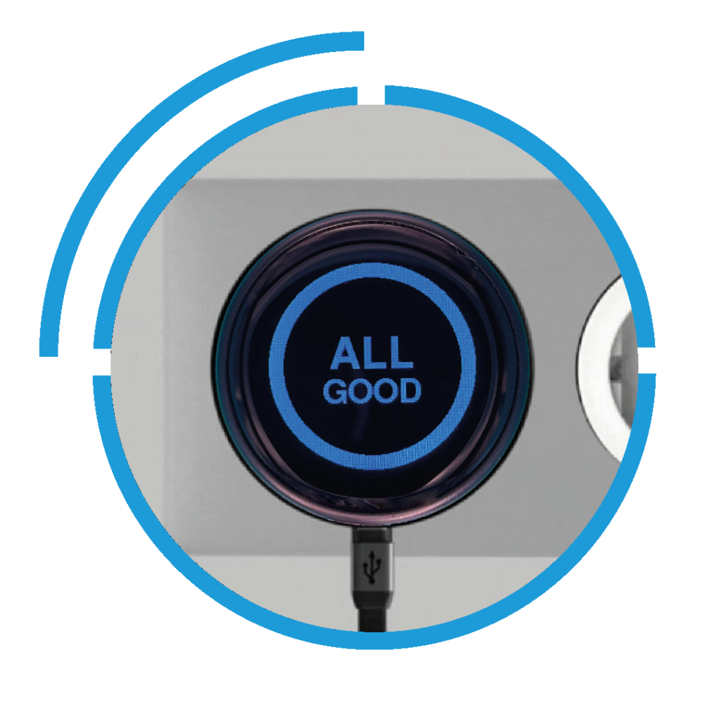 Locksure door lock status indicator showing all good