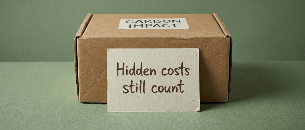 Cardboard box with 'Hidden costs still count' label representing unexpected smart lock expenses