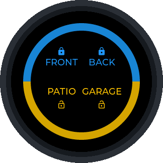 Locksure door lock status indicator showing all good