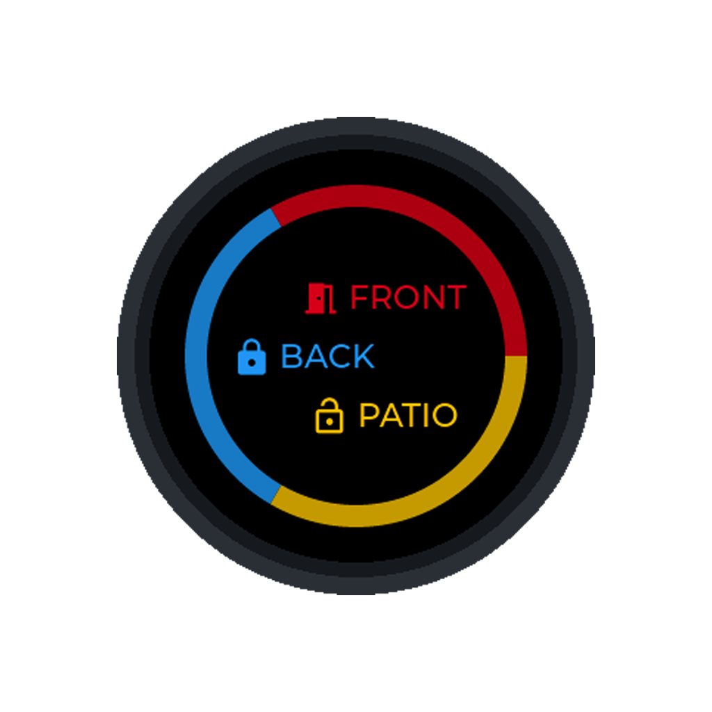 Locksure door lock status indicator showing all good