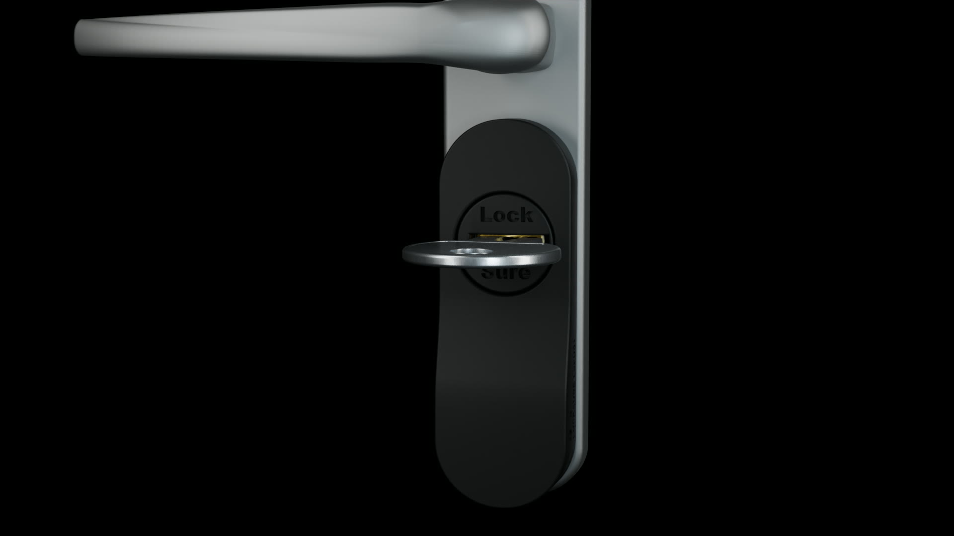 Locksure monitor and handle assembly